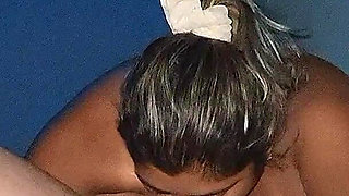 Stepmom Sucks Stepson's Cock Until She Spills His Cum on Her Body