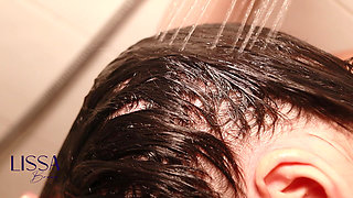 Hair Wash, Conditioner and Lots of Foam with Leather Pants