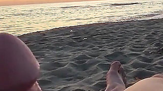 350 Flashing My Cock in Front of My Stepdaughter at Sunset in...elps Me Cumshot in Front of Everyone - Real Sex Risky