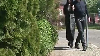 Dominating pussy plays in the cage