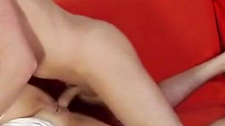 Tanja Lisov fucks her big cock in her mouth and ass