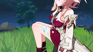 Genshin Impact - Linnea Outdoor Sex with Aether - Hentai 3D Animation