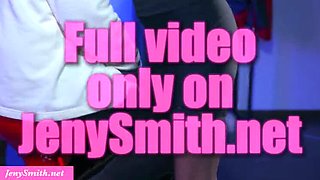 Hot MILF Jeny Smith and horny Veronica Charm seduce a young nerd guy in high heels and stockings