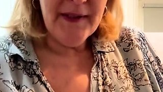 Big Boobed Blonde Masturbates With A Dildo In The Bathroom