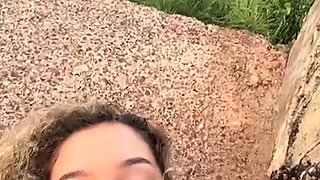 Amateur milf car outdoor handjob