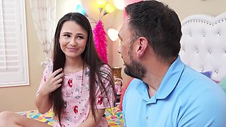 Stepdad gets to play along with stepdaughter's fantasies