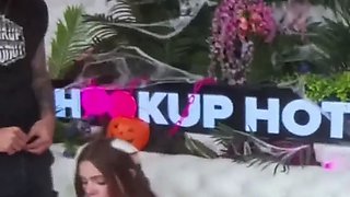 Nade Pounds Juniper Ren's Pussy While She Sucks A Double Dildo!