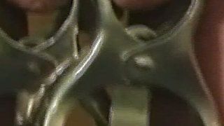 Mature MILF Bound Tight for Clothespin Play