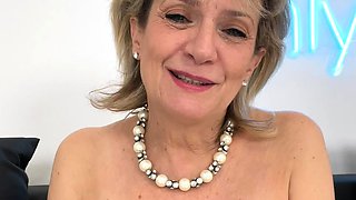 Big Boobed Blonde Masturbates With A Dildo In The Bathroom