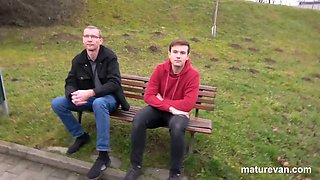 Step-dad and Step-son Fucking Our Sexbomb by Maturevan