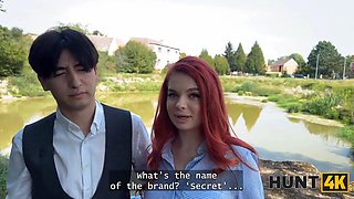 Hunt4k. chesty red haired seduced a stranger and fucked him in front of her boyfriend