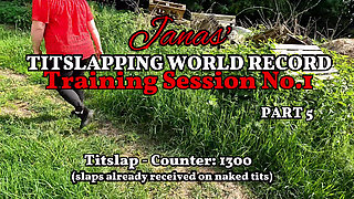 Training for World Record in Titslapping No.1 - Part 5