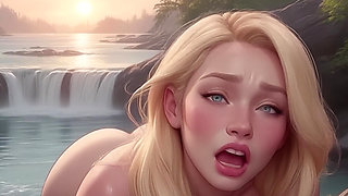 Olivia begging to be pounded doggy style in the public at the Lake Part 3