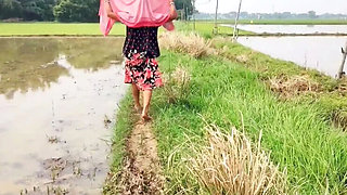 Desi Village Wife Home Alone Fucks Neighbor Man - Outdoor Sex & Creampie