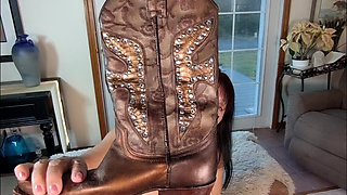 I Love My Cowboy Boots! They Made Me Feel so Good I Had to Masturbate with My Dildod
