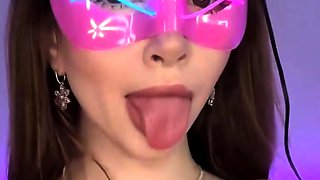 Adrianna Savu jerks with her thick tits and thumbs -