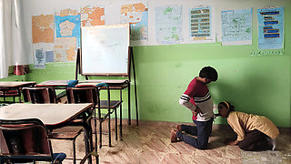 Desi Village College Couples Fucking in Classroom