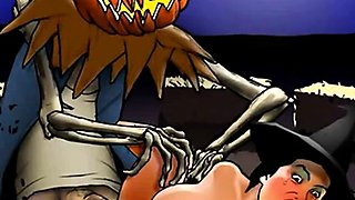 Halloween famous toons orgy