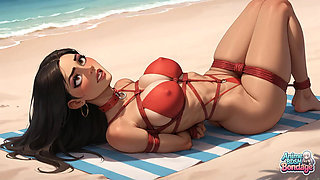 Beach Bondage, Triple Domination - Submitting Sluts!