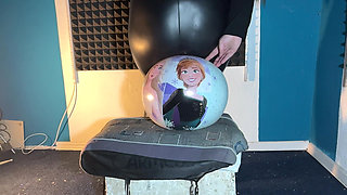 Lucy Sit Pops 12 50cm Customer Choosen Beach Balls in Shiny Black Pants! 2 Cameras with Slowmo