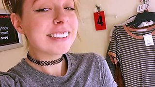 Public Masturbation in a Dressing Room - Caught on Webcam