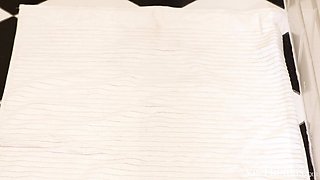 Auntie Cameron's Mature Blonde Seduction Unfolds on Bed