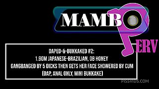 Daped-&-Bukkaked #2: 1.90m Japanese-Brazilian, Ob Honey Gangbanged