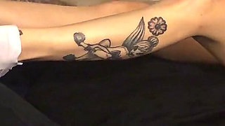Petite Blonde Gets Tatted Body Oiled up 1 of 3