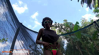 Big Tits & Ass Ebony Lesbians Lick Wet Pussy From Behind POV Close-Up