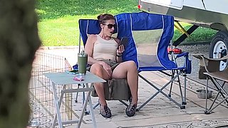 Euro amateur outdoor masturbation