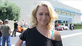 Jessica's Exotic Car Ride with Big Tits
