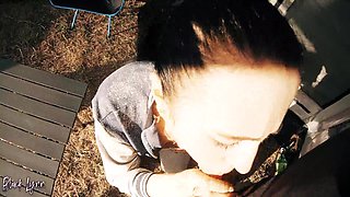 Cheating tourist have to suck penis for help