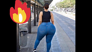 Big ass waiting for the bus