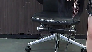 Office Lady Fights Back Against Harassing Manager, She Pours Hot Wax on His Body and Dick, Whips the Wax off, and Punishes Him