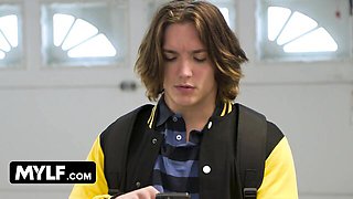 Ivy Ireland plaid skirt yellow jacket car backseat lesbian oral