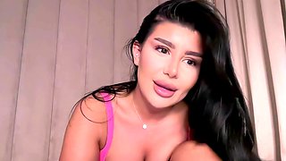 Stacked brunette goes solo toys and masturbation