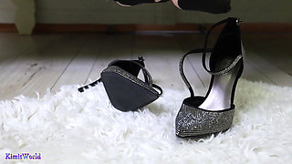 Slow Teasing & Denial - Sheer Nylons, Soles Close-up and Controlled Footplay