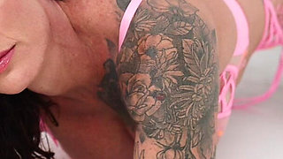 Fit Big Boobs Tattooed MILF Getting Huge Facial