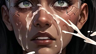 A Black Cyberpunk Beach Whore. Best Porn Ever! Horny Bitch!