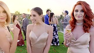 Wedding crash challenge leads to a day of horny wet pussies