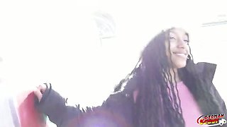German Scout Vicky Menage Anal Casting No Condom - Big Natural Tits Black Girl Fucked Hard
