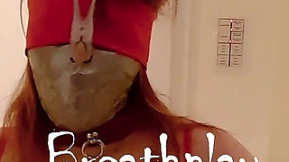 Bondage, Gag, Duct Tape and Clamp on Nose