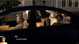 Project Hotwife - Phw - Gameplay - Roleplay - Car Ride with Collegue on His Lap