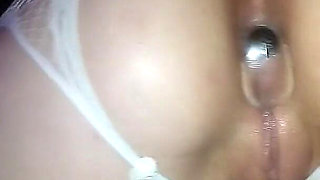 Hot 18 Girl From Poland Doing Blow Job with Butt Plug Sexy Bodystocking Lingerie and Bondage