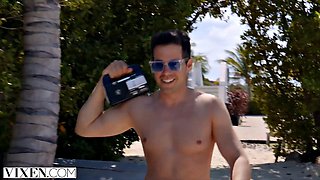 Lifeguard Allie Hooks Up with Guest on Beach