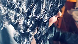 Leather Clad Tina Snua Smokes A Cork Cigarette - You Love Me Dressed Head To Toes In Leather - Gloves