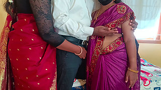 Housewifes threesome roleplay fucking