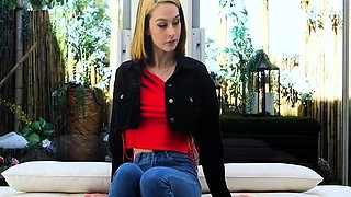 Lusty blonde babe Heidi Hollywood interracial gangbang