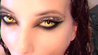 Devilish Blowjob with Angel Wings. Fun in the Bathtub