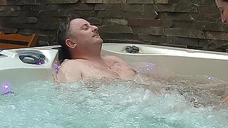 Really Hot but Risky Romantic Amateur Sex with a Stranger in a Public Wellness Dada Deville